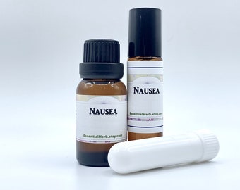 Nausea Pure Essential Oil Blend, Aromatherapy for queasiness, travel