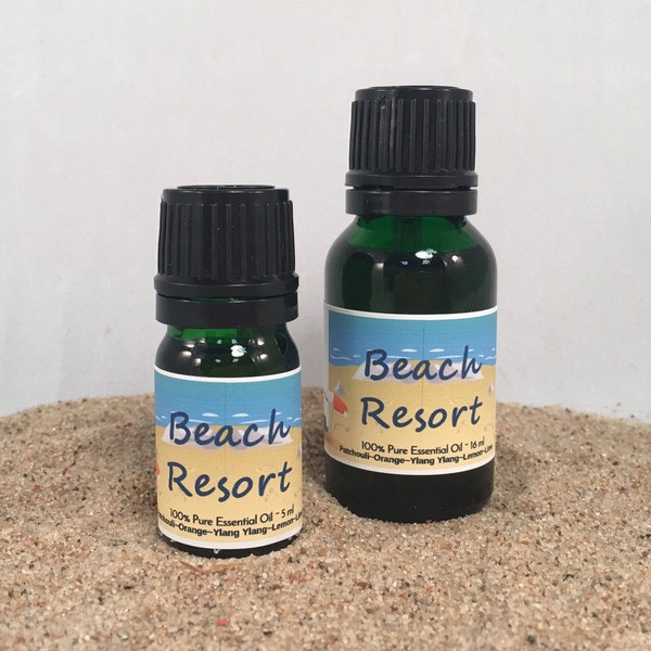 Beach Resort, Essential Oil, Stress Relief Blend, Vacation in a Bottle, Beach Aroma, Pool Party, Suntan Lotion and Ocean Spray