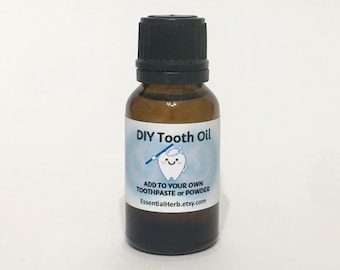 DIY Tooth Oil, DIY Toothpaste, DIY Tooth Powder, Pure Essential Oil, Clean Teeth, Healthy Mouth, Fresh Breath