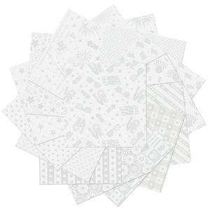 PATRIOTIC Layer Cake - 10" Squares - "Star Spangled Whites" - 100% Cotton - Designer Quilt Fabric - Benartex - America, Firework, Flag, Star