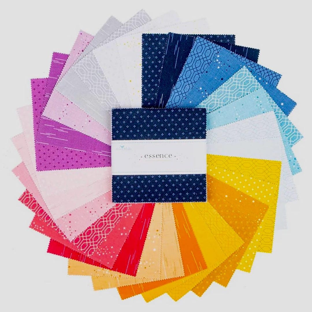 Riley Blake Rainbow Charm Pack - 5" Squares - "essence" - 100% Cotton ...