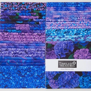 Midnight Bloom Layer Cake - 10&quot; Squares - 100% Cotton - Quilting Fabric - Quality Fabric