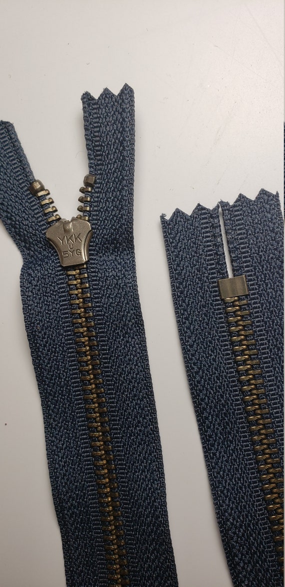 YKK #5 Antique Nickel Closed Bottom Zipper, 5