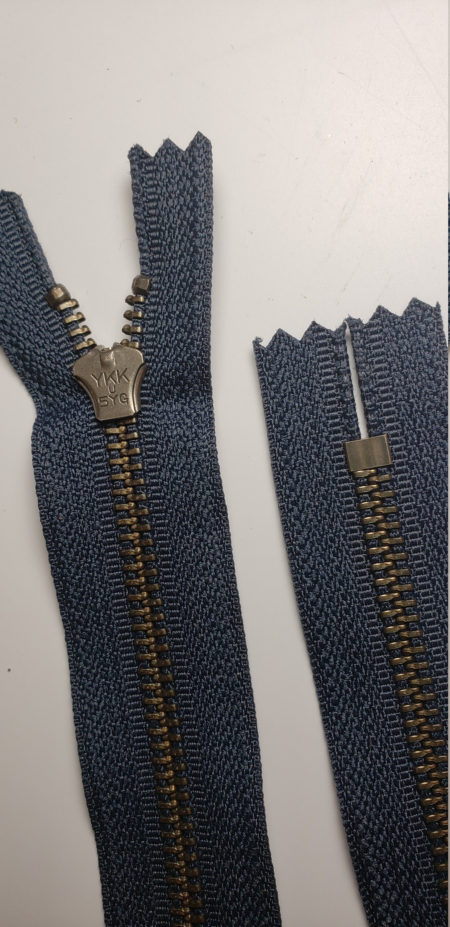 YKK #5 Antique Nickel Closed Bottom Zipper, 5