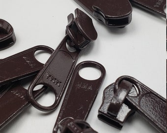 Chanclas YKK n.º 5 de nailon en espiral sin bloqueo, marrones - YKK570