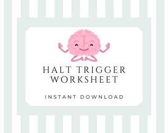 HALT Worksheet Instant Download