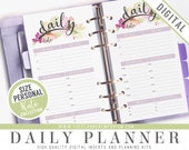 personal daily planner inserts kate collection fits kikki k medium filofax personal printable schedule meals morning afternoon personal daily planner