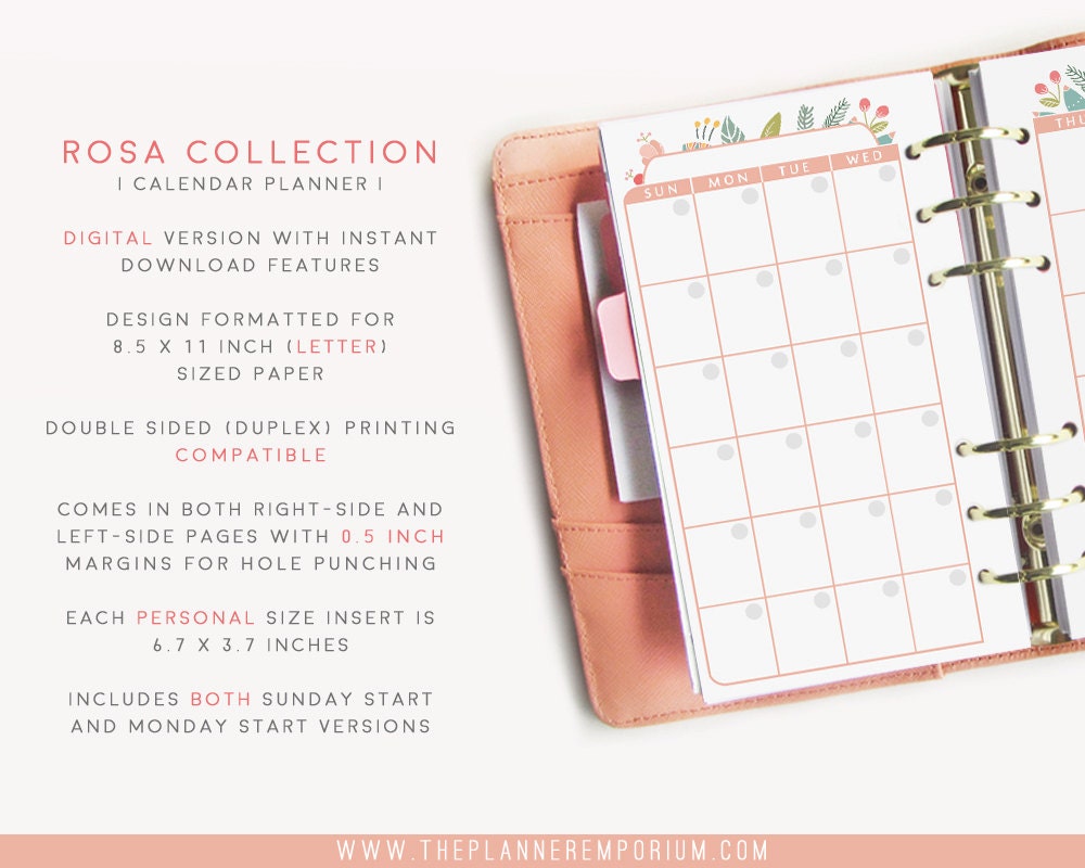 personal-calendar-planner-inserts-rosa-collection-fits-etsy