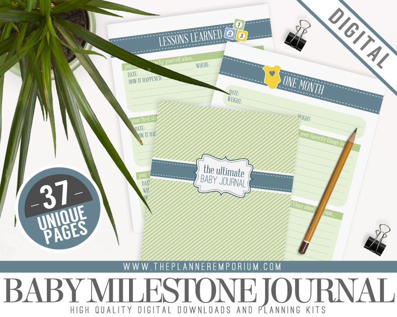 Ultimate Baby Milestones Keepsake Journal Instant Download Etsy