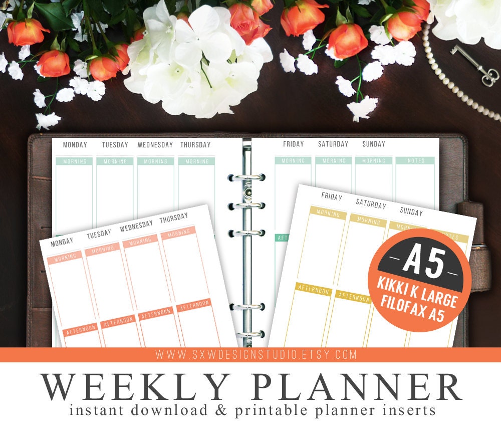 Office Equipment & Supplies MORNING JOURNAL Printable A5 Planner Refill