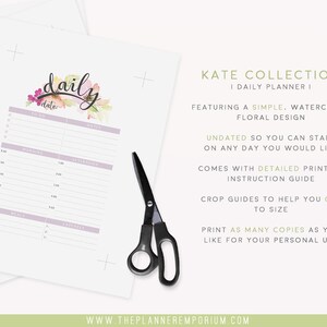 A5 Daily Planner Inserts KATE Collection Fits Kikki K - Etsy