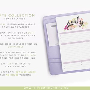A5 Daily Planner Inserts KATE Collection Fits Kikki K - Etsy
