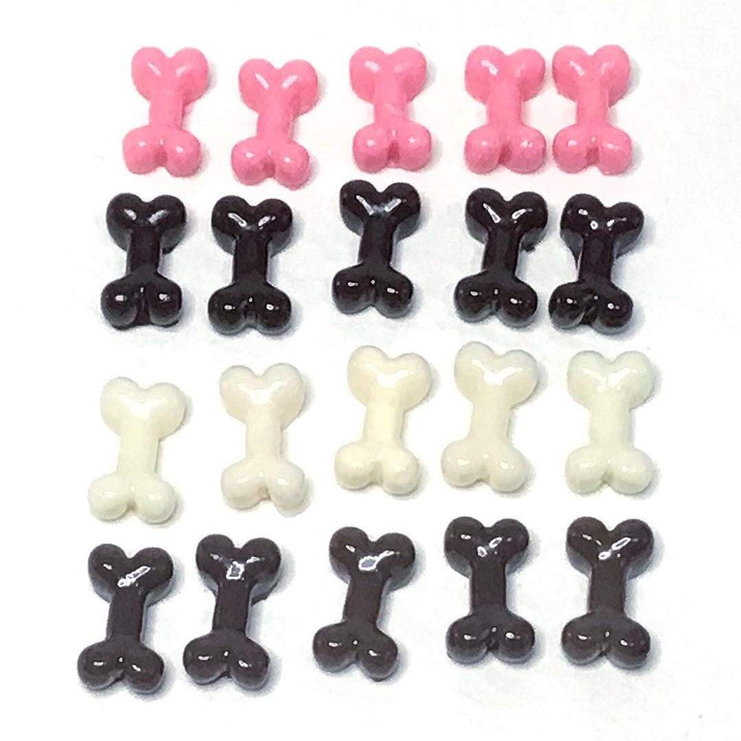 20 Pieces Miniature Resin Dog Bones, Choose From Pink, Dark and Milk ...