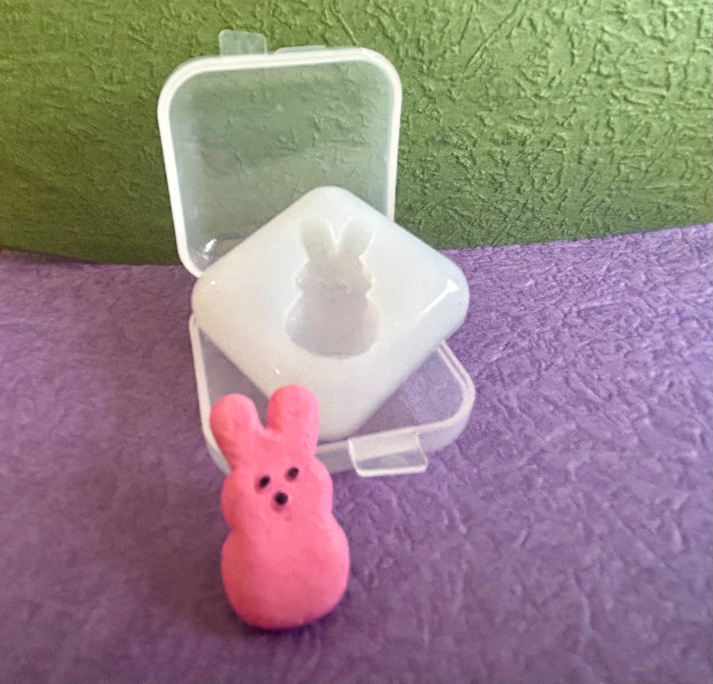 Easter Bunny Rabbit Translucent Mold transparent perfect for uv resin miniatures marshmallows earring jewelry necklace peep candy flexible