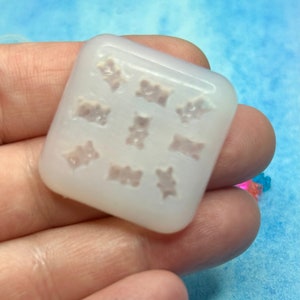 GUMMY BEARS DIY micro cute miniature bear candy Silicone Mold nail art acrylic transparent uv resin teeny tiny smallest dollhouse popular