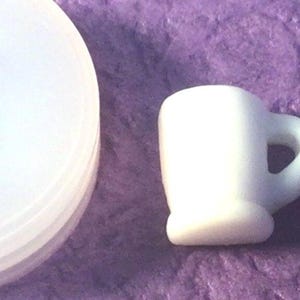Mini Coffee Cup Silicone Mold: Translucent Miniature