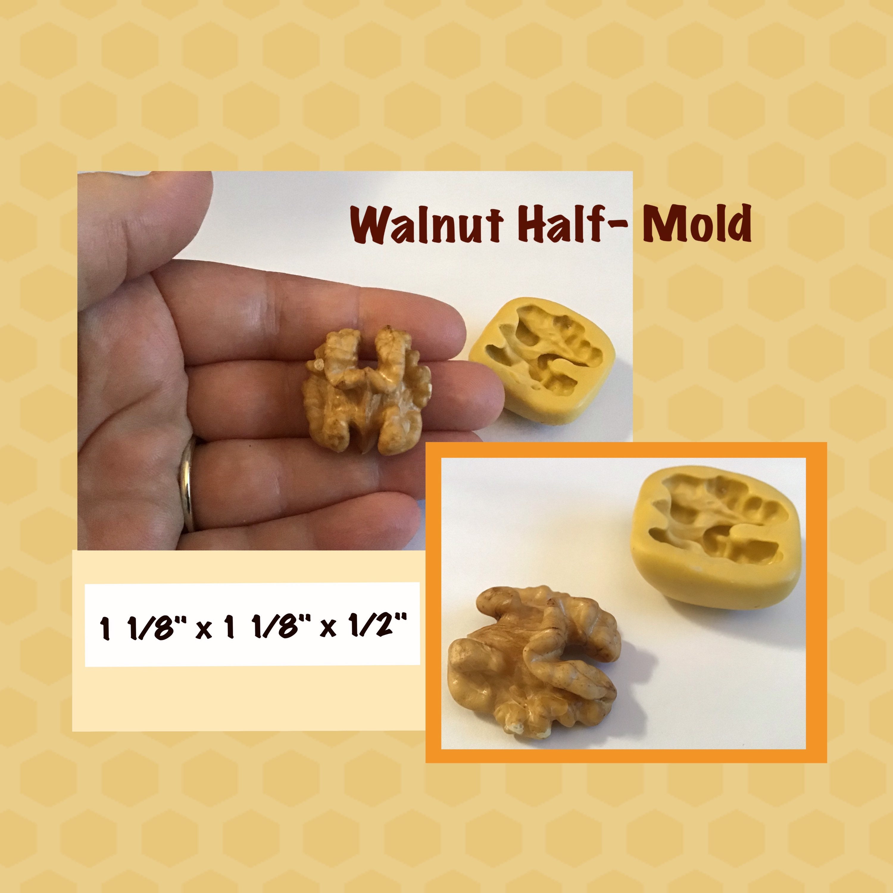 WALNUT SILICONE MOLD walnut mold walnut half mold realistic Etsy