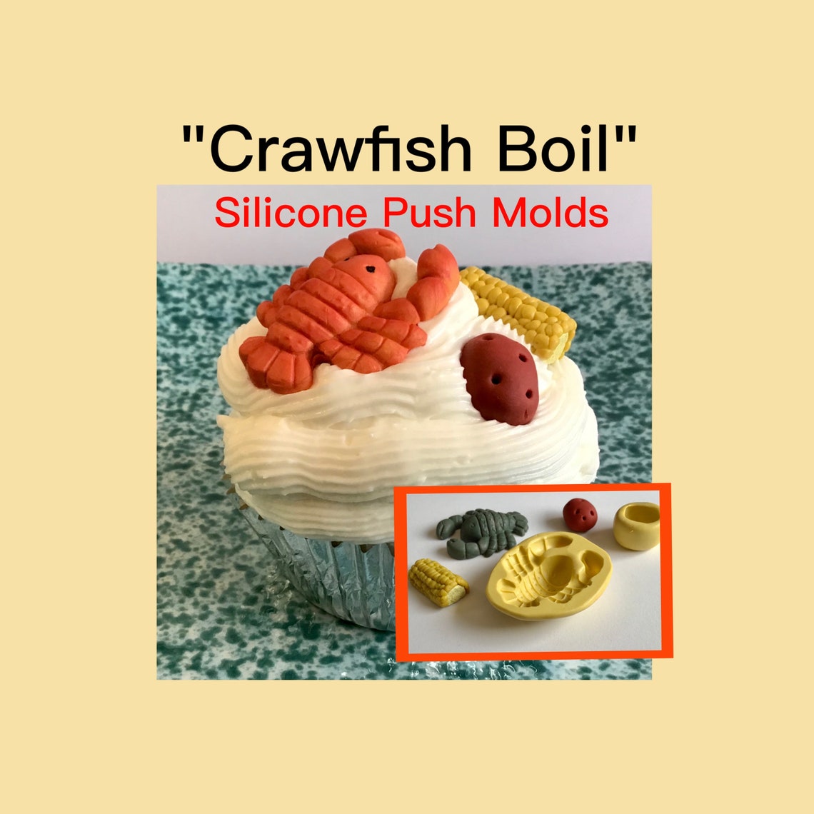 CRAWFISH BOIL silicone molds push molds potato mold lobster Etsy