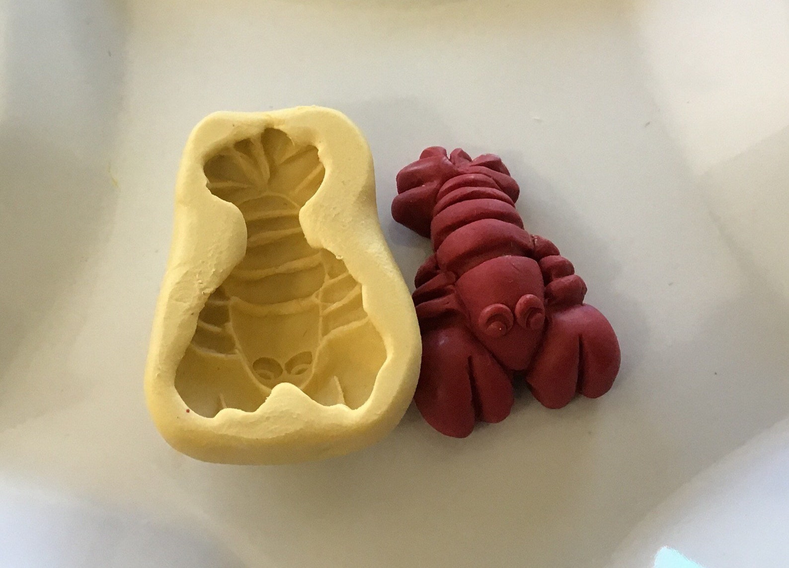 LOBSTER SILICONE MOLD miniature lobster mold crawfish mold Etsy