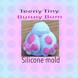 Teeny Tiny Bunny Bum Miniature Crafts Silicone Mold: Easter Candy, Rabbit Butt