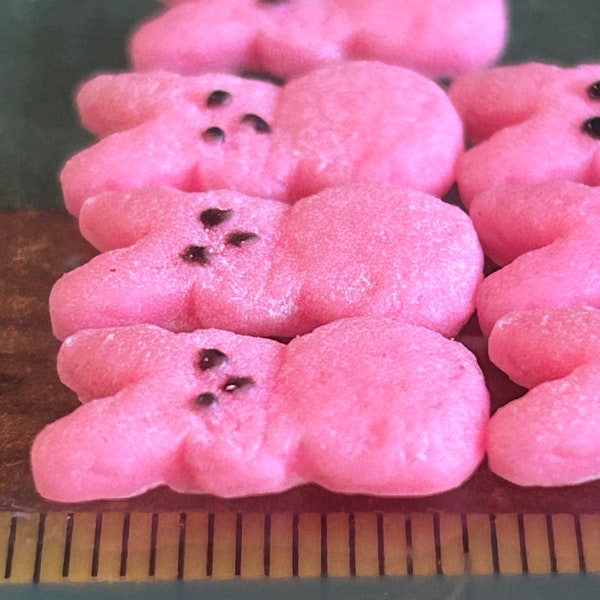 PINK Ready Made RABBIT  bunny peep MINIATURE uv resin undrilled no holes yellow use for jewelry charms earrings hare rings Easter nail art