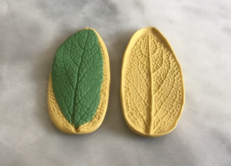 SAGE LEAF MOLD Leaf Mold Leaf Silicone Leaf Texture Mold Etsy