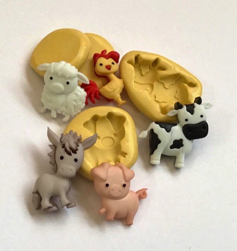 FARM ANIMALS Mold chicken molds Pig mold Farmhouse Etsy