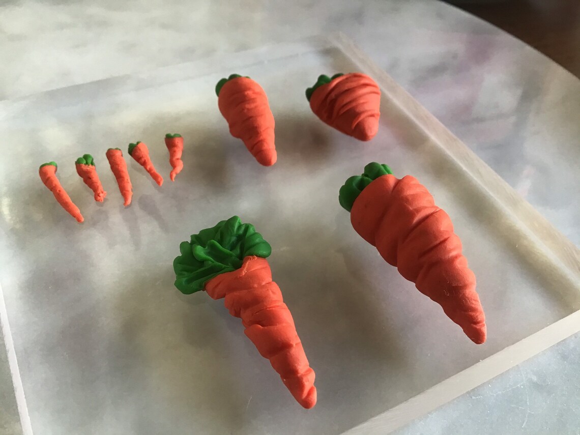 TINY CARROT MOLDS Different Sizes and Styles Miniature Etsy