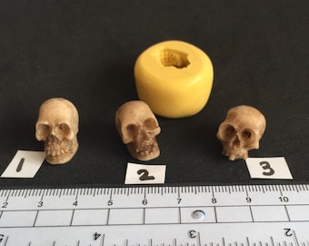 Miniature Skull Silicone Mold: Gothic Jewelry, DND, Halloween