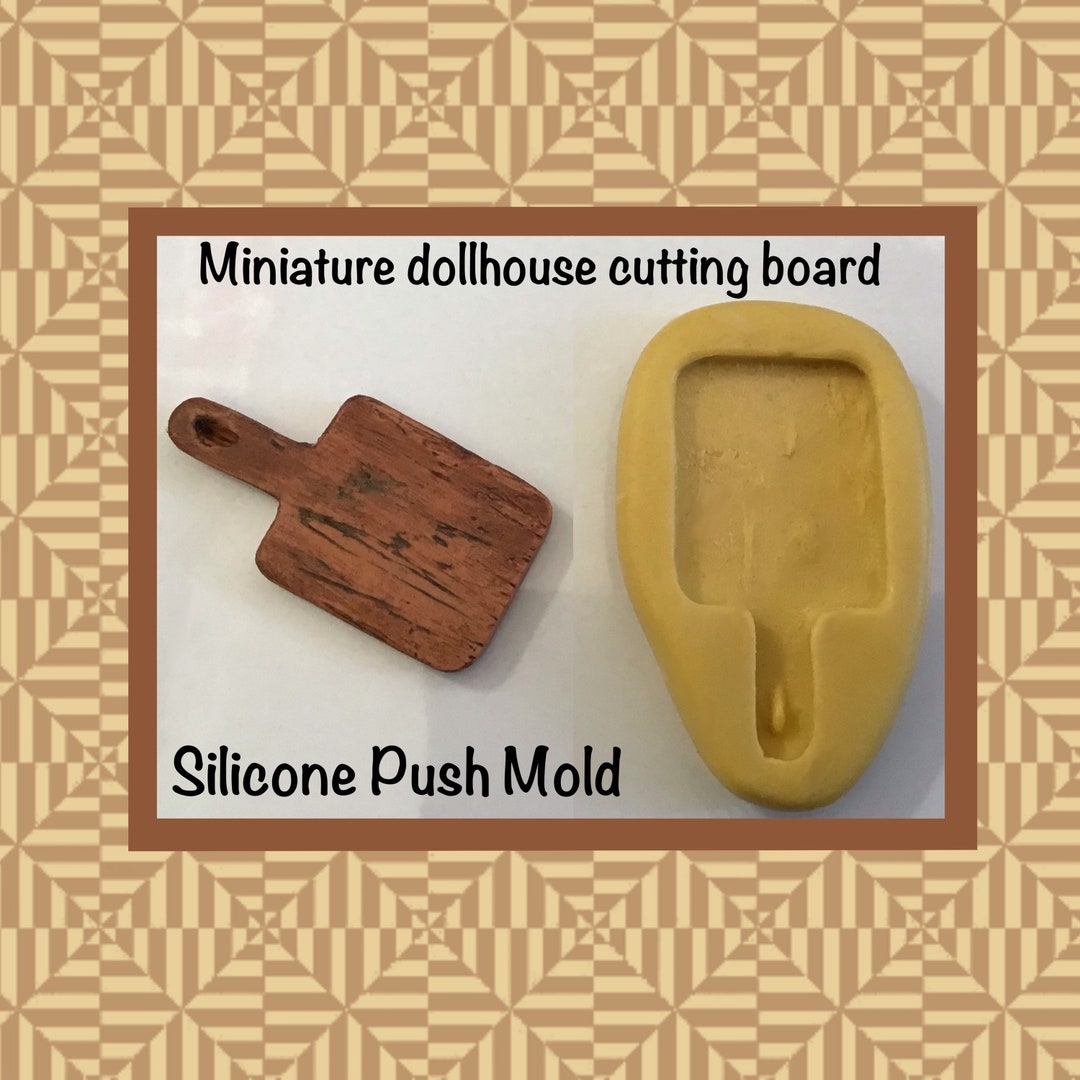 WOODEN CUTTING BOARD Mold, Miniature Silicone Mold, Dollhouse Cutting