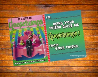 Digital Goosebumps Valentines Day Card - INSTANT DOWNLOAD