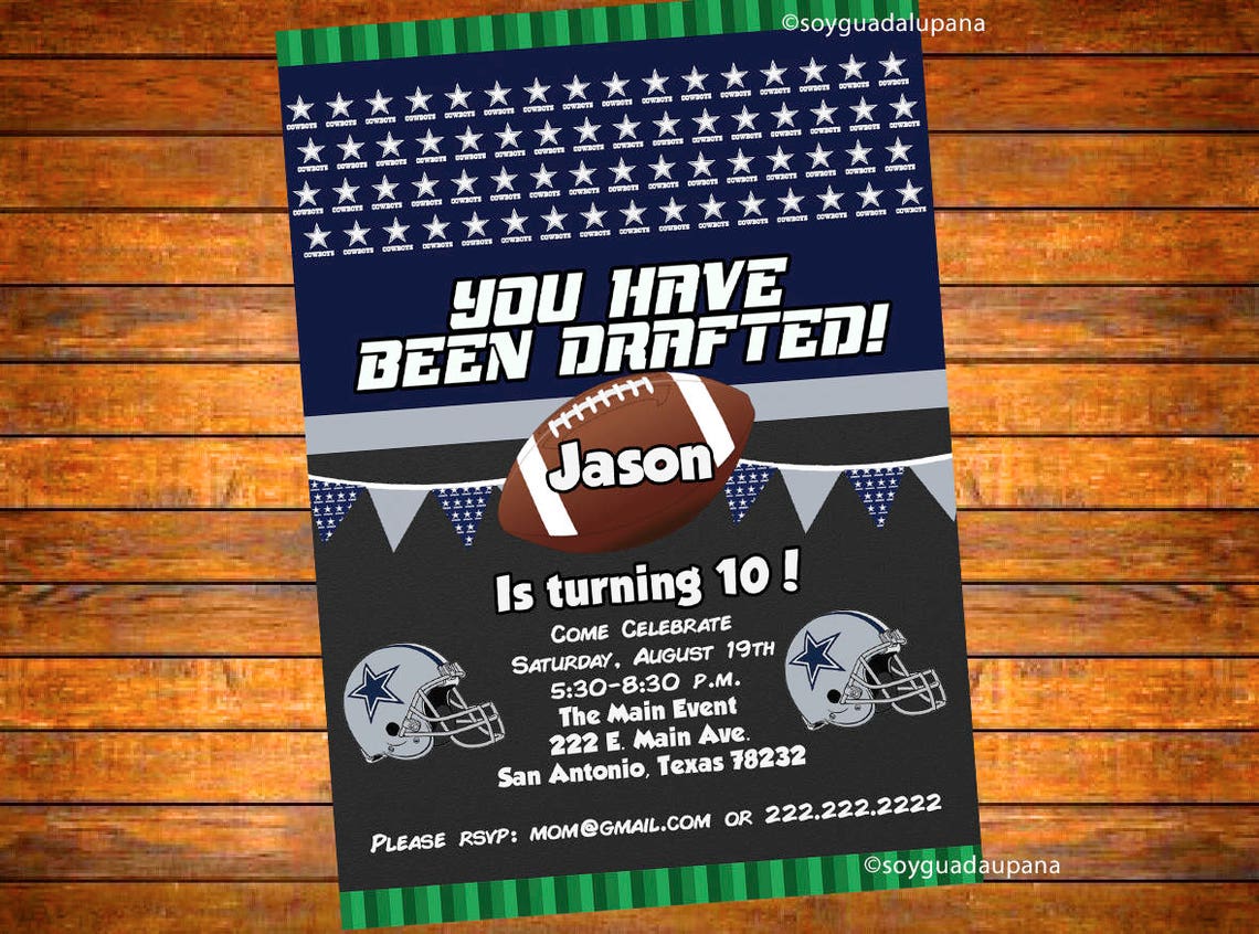 Custom Digital OR Printed Dallas Cowboys Birthday Party Etsy