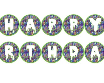 Goosebumps Birthday Banner - Digital Download