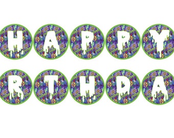 Goosebumps Birthday Banner - Digital Download