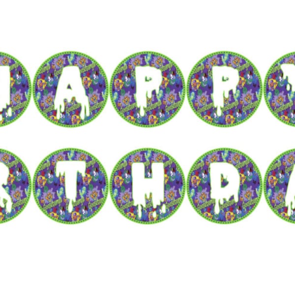 Goosebumps Birthday Banner - Digital Download