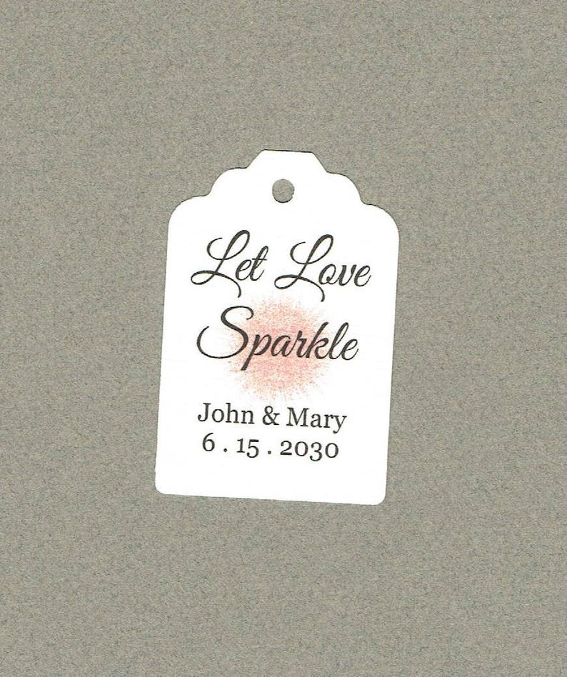 Set of 50 Let Love Sparkle Tag Wedding Favor Printed Tags Wedding Shower Tags Thank You Tag Wedding Tags Tags