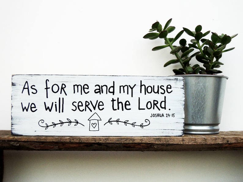 Bible verse wall art, Wood signs sayings, Christian gifts, Christian wall art, Christian home decor, As for me and my house we will serve image 3