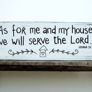 Bible verse wall art, Wood signs sayings, Christian gifts, Christian wall art, Christian home decor, As for me and my house we will serve image 4