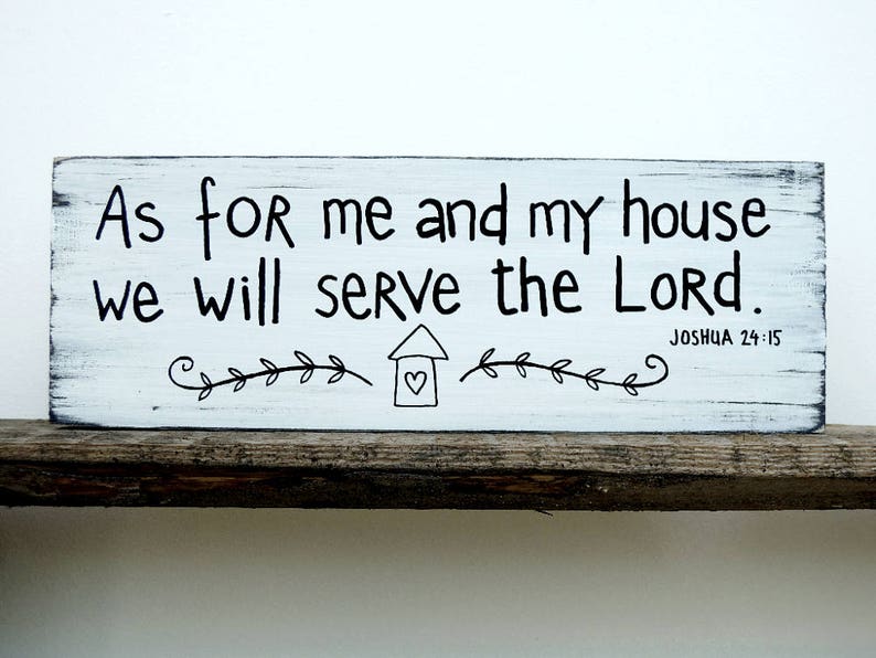 Bible verse wall art, Wood signs sayings, Christian gifts, Christian wall art, Christian home decor, As for me and my house we will serve image 4