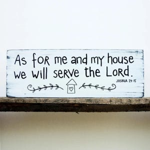 Christian gifts, Christian wall art, Scripture art, As for me and my house we will serve the Lord, Bible verse wall art, Scripture wall art