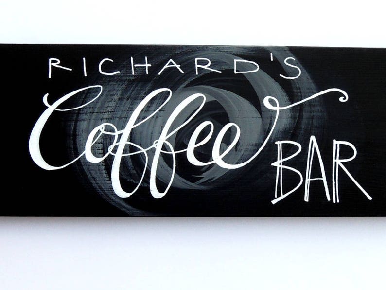 Coffee Bar sign Personalized coffee sign Personalized coffee image 0