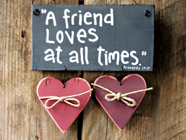 A friend loves at all times Wood signs sayings Bible verses Etsy