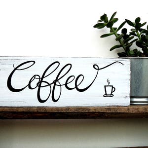 Pallet Wood Coffee Sign, Coffee Sign on Wood, Wooden Coffee Sign, Coffee Cozy, Coffee Bar, Coffee Favors, Coffee First, Coffee and Sign art image 1