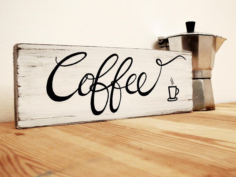 Pallet Wood Coffee Sign, Coffee Sign on Wood, Wooden Coffee Sign, Coffee Cozy, Coffee Bar, Coffee Favors, Coffee First, Coffee and Sign art image 2