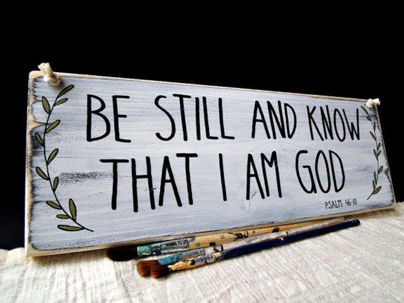 Bible verse wall art, Be still and know that I am God, Scripture wall art wood, Scripture sign, Scripture wood sign, Christian wall art. image 3