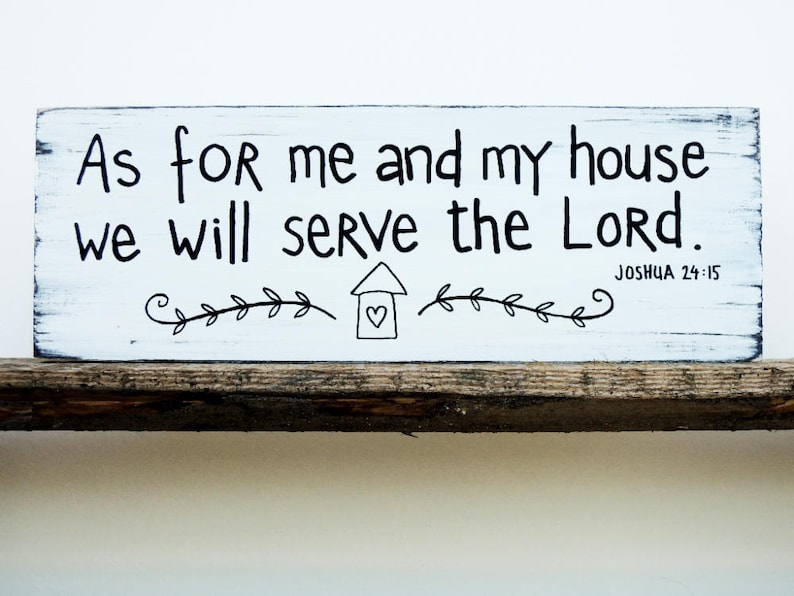 Bible verse wall art, Wood signs sayings, Christian gifts, Christian wall art, Christian home decor, As for me and my house we will serve image 2