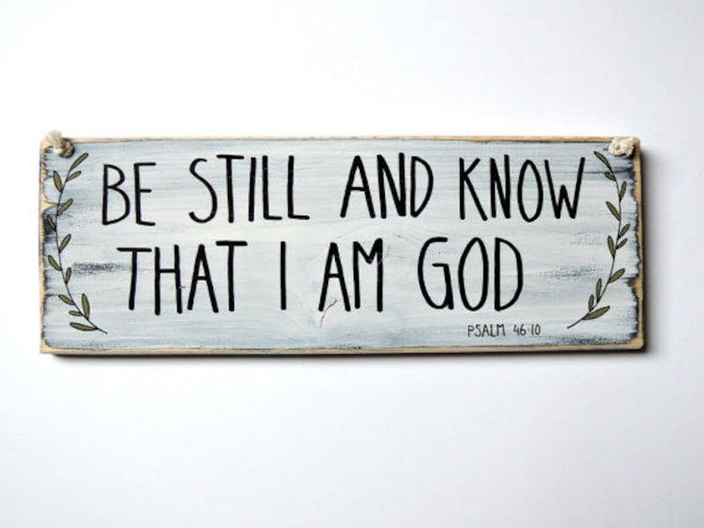 Bible verse wall art, Be still and know that I am God, Scripture wall art wood, Scripture sign, Scripture wood sign, Christian wall art. image 2