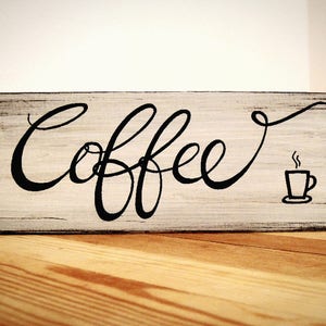 Pallet Wood Coffee Sign, Coffee Sign on Wood, Wooden Coffee Sign, Coffee Cozy, Coffee Bar, Coffee Favors, Coffee First, Coffee and Sign art image 3