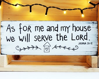 Bible verse wall art, Wood signs sayings, Christian gifts, Christian wall art, Christian home decor, As for me and my house we will serve