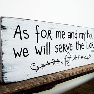 Bible verse wall art, Wood signs sayings, Christian gifts, Christian wall art, Christian home decor, As for me and my house we will serve image 7